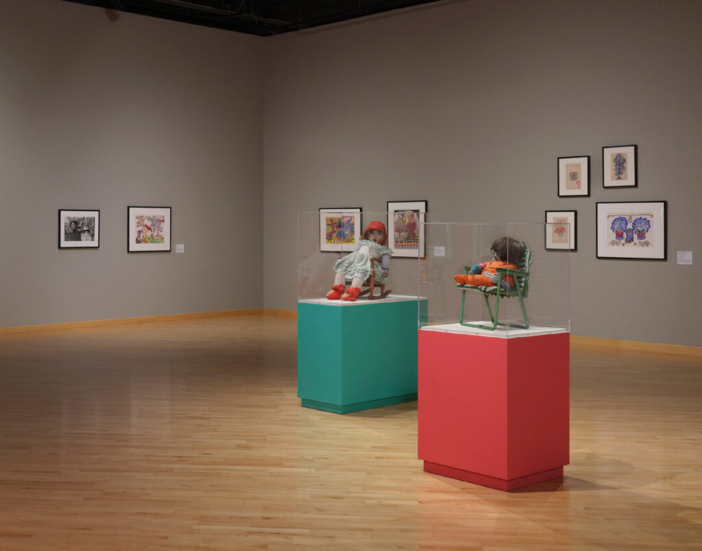 Nellie Mae Rowe: Exhibition view of Really Free: The Radical Art of Nellie Mae Rowe, 2025, California African American Museum, Los Angeles, CA, USA. Museum’s website.
