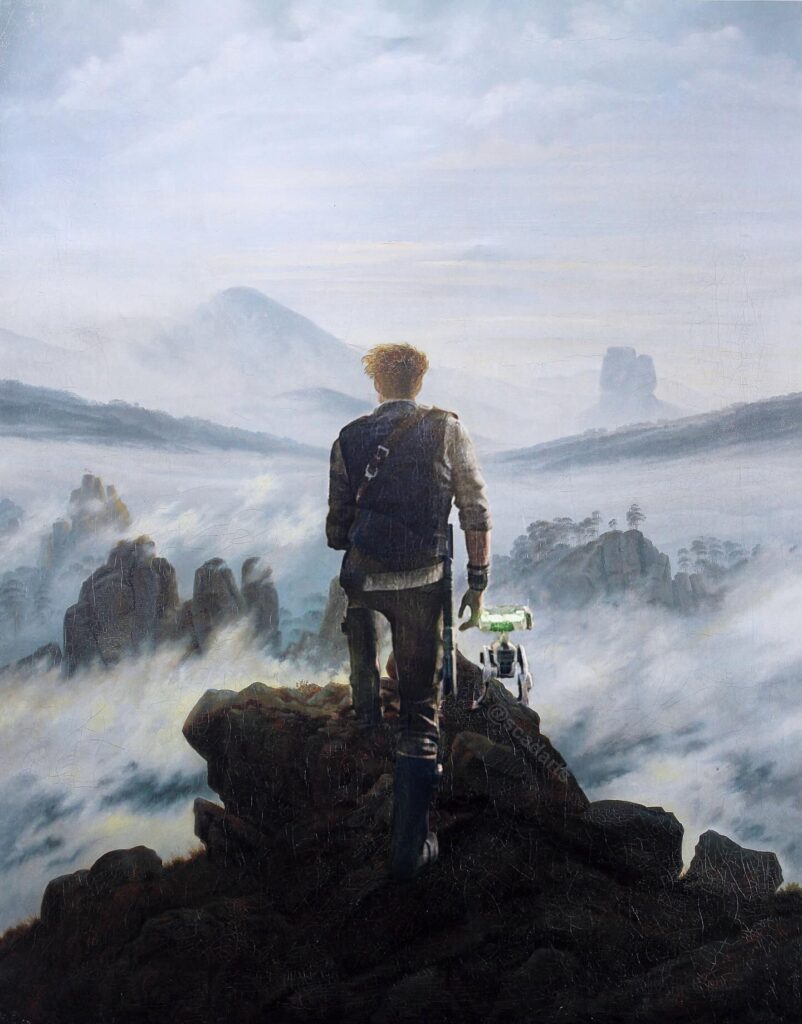 star wars paintings: Scadarts, Jedi Above the Sea of Fog, 2026. Instagram Scadarts.
