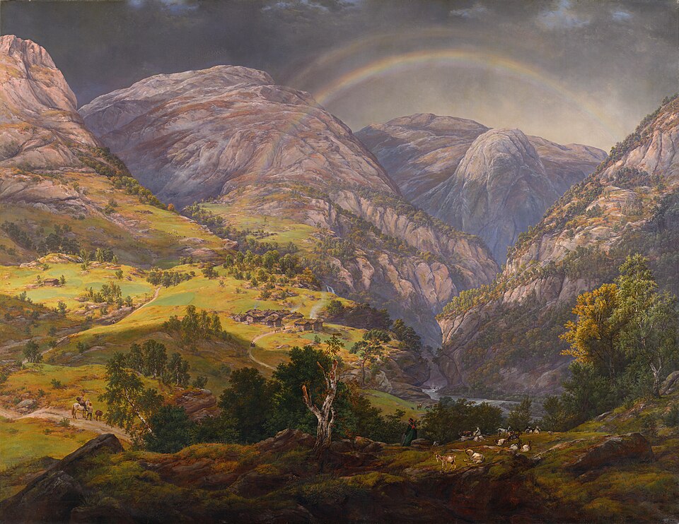 Scandinavian art quiz: Johan Christian Dahl, View from Stalheim, 1842, National Museum of Norway, Oslo, Norway.