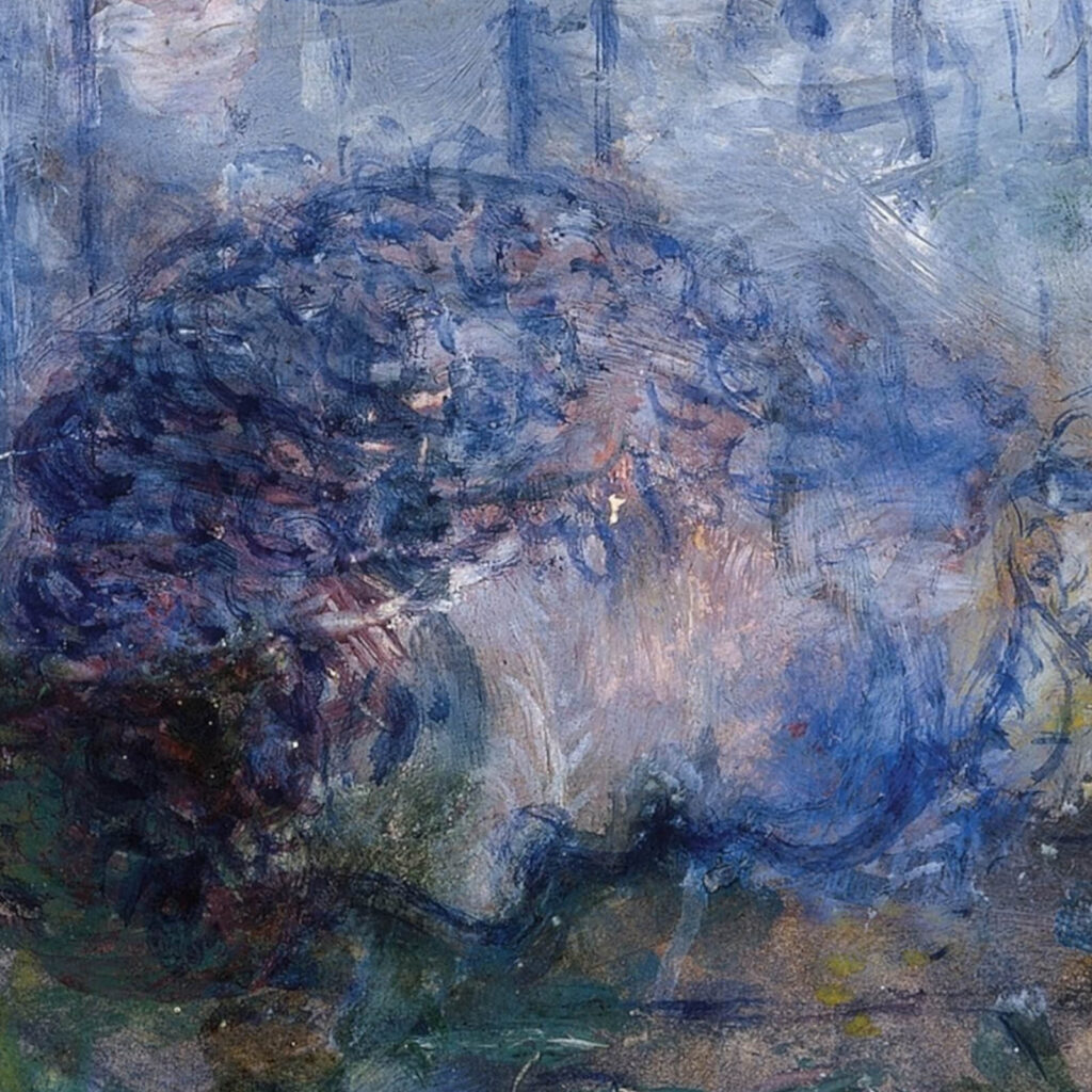 Leaning Over Flowers: Marc Chagall, Leaning Over Flowers, 1927, Tel Aviv Museum of Art, Tel Aviv, Israel. Detail.
