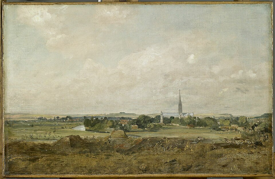 A View of Salisbury from Harnham: John Constable R.A., View of Salisbury, 1820, Louvre, Paris, France.
