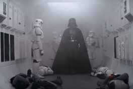 The first ever appearance of Darth Vader on screen in A New Hope (1977). Screen Rant.