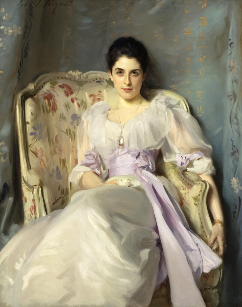Dresses in art: Beautiful Dresses in Art: John Singer Sargent, Gertrude Vernon, Lady Agnew of Lochnaw, 1892, National Galleries of Scotland, Edinburgh, UK.
