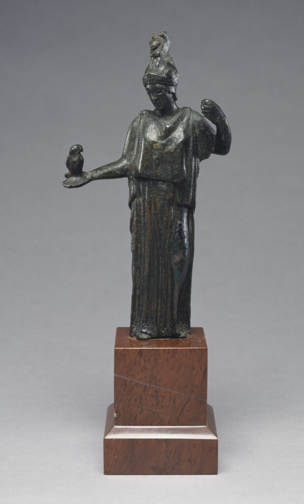 owl in art: Athena with an Owl, ca. 450 BC, Walters Art Museum, Baltimore, MD, USA. Museum’s website.
