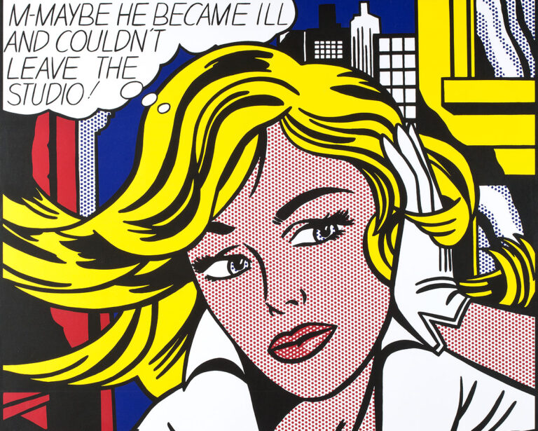 roy lichtenstein art: Roy Lichtenstein, M-Maybe, 1965, Museum Ludwig, Cologne, Germany. ArtInfo. Detail.
