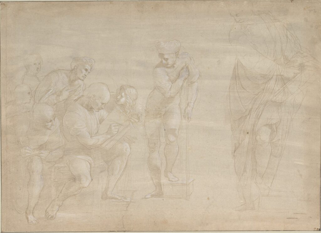 Raphael Sublime Poetry: Raphael, Study for Diogenes for The School of Athens, ca. 1508–1510, Städel, Frankfurt, Germany.
