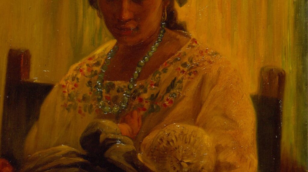 Germán Gedovius: Germán Gedovius, La Tehuana, ca. 1917, Museo Nacional de Arte, Mexico City, Mexico. Detail.
