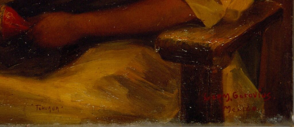 Germán Gedovius: Germán Gedovius, La Tehuana, ca. 1917, Museo Nacional de Arte, Mexico City, Mexico. Detail.
