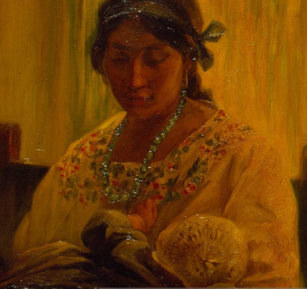 Germán Gedovius: Germán Gedovius, La Tehuana, ca. 1917, Museo Nacional de Arte, Mexico City, Mexico. Detail.
