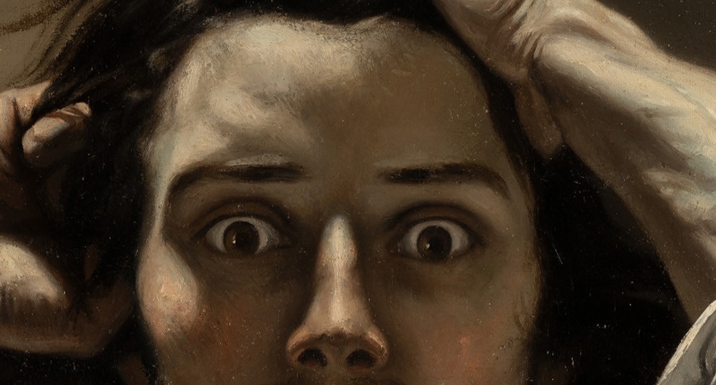 The Desperate Man: Gustave Courbet, The Desperate Man (Self-Portrait), c. 1844–1845, Musée d’Orsay, Paris, France. Detail.
