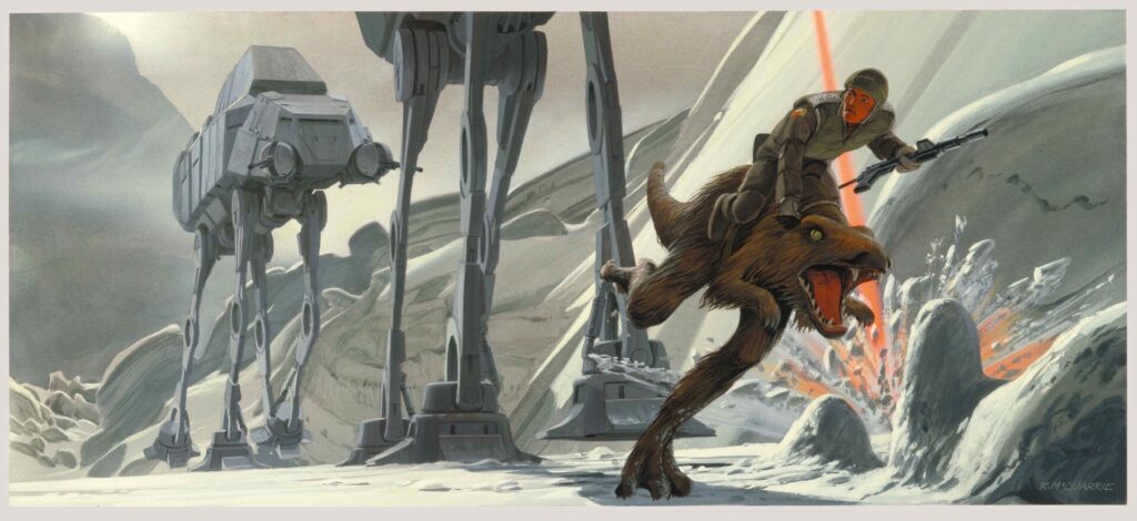 Ralph McQuarrie: Ralph McQuarrie, Illustration for Star Wars: Episode V—The Empire Strikes Back (1980). Star Wars.
