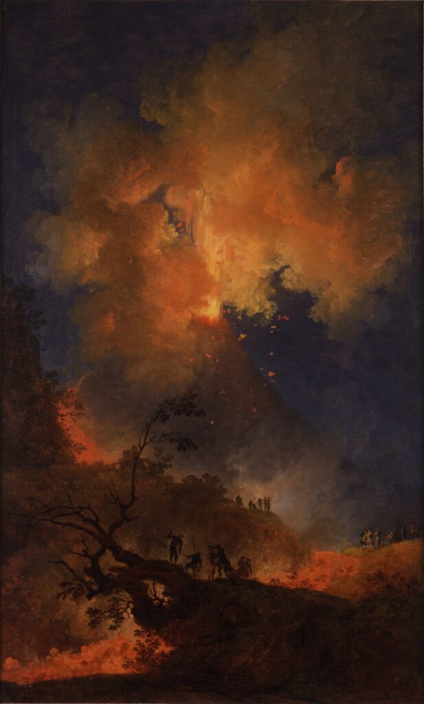 star wars paintings: Pierre-Jacques Volaire, Vesuvius Erupting at Night, 1767, Compton Verney Art Gallery, Compton Verney, UK.
