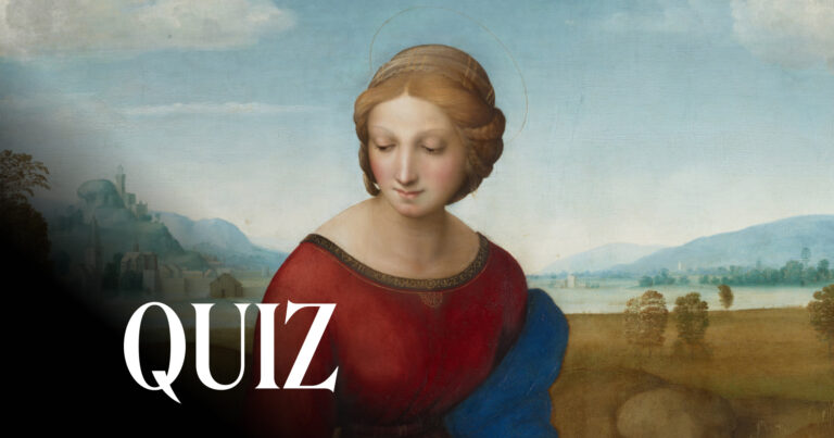 Raphael, Madonna del Prato, 1505-1506, Kunsthistorisches Museum, Vienna, Austria. Detail.
