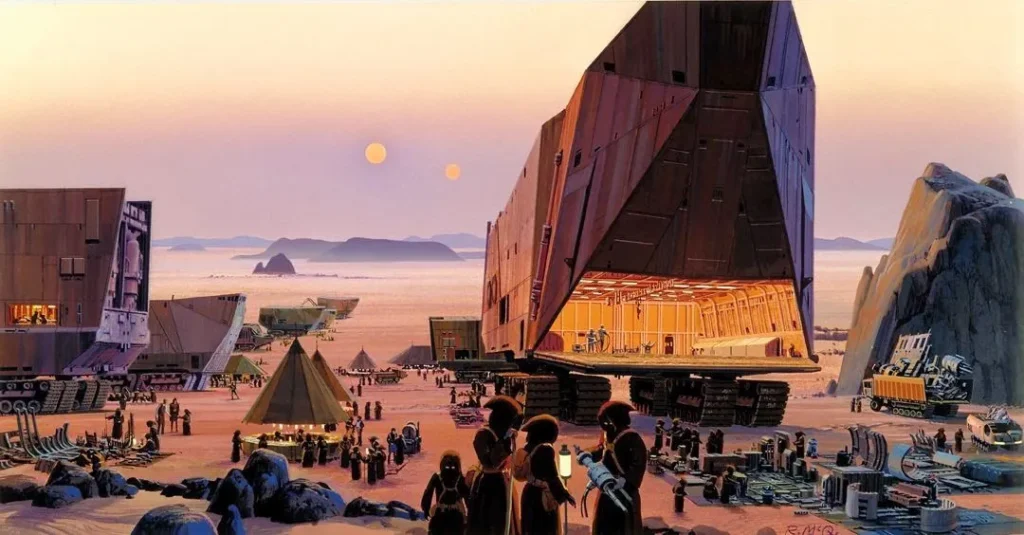 Ralph McQuarrie: Ralph McQuarrie, Illustration for Star Wars: Episode IV—A New Hope (1977). Arthur.
