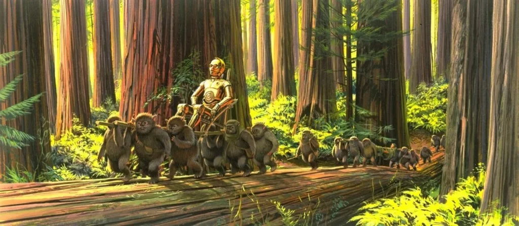 Ralph McQuarrie: Ralph McQuarrie, Illustration for Star Wars: Episode VI—Return of the Jedi (1983). Arthur.
