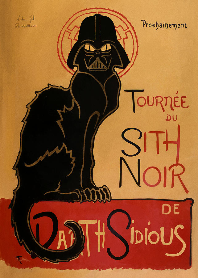 star wars paintings: Andrea Gatti, Sith Noir after Théophile Steinlen. Artist’s website.
