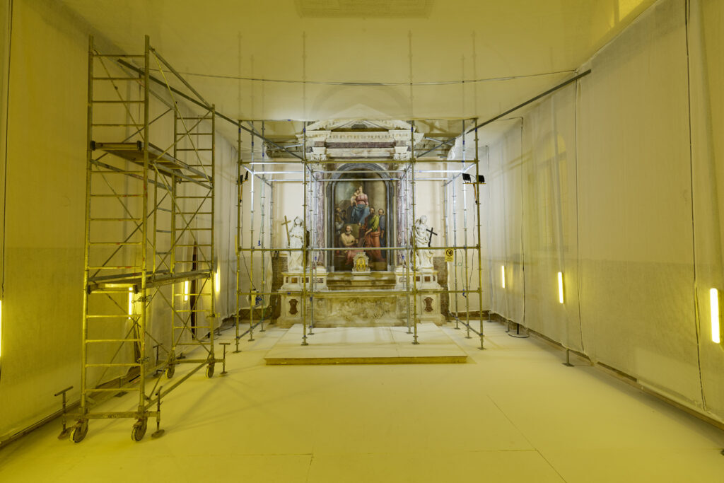 2026 venice biennale: The Ear is the Eye of the Soul, installation view of the Santa Maria Ausiliatrice complex, 2026, Venice Biennale, Venice, Italy. Photo David Levene. Press materials.
