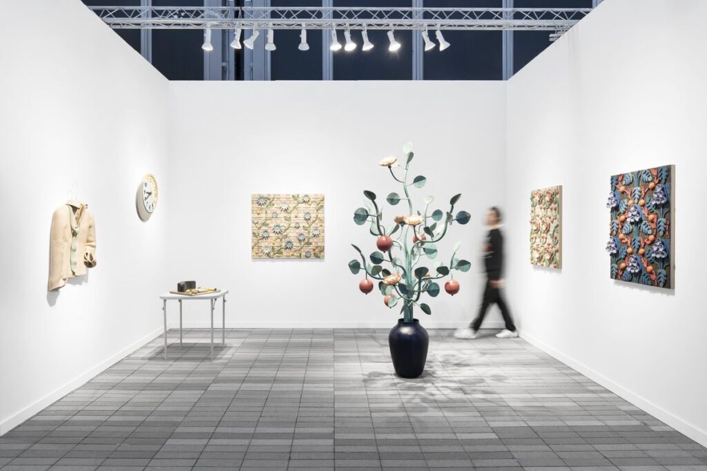 new york art week: At Frieze New York 2026, Perrotin dedicated a booth to a solo presentation of Genesis Belanger’s work. (Perrotin).
