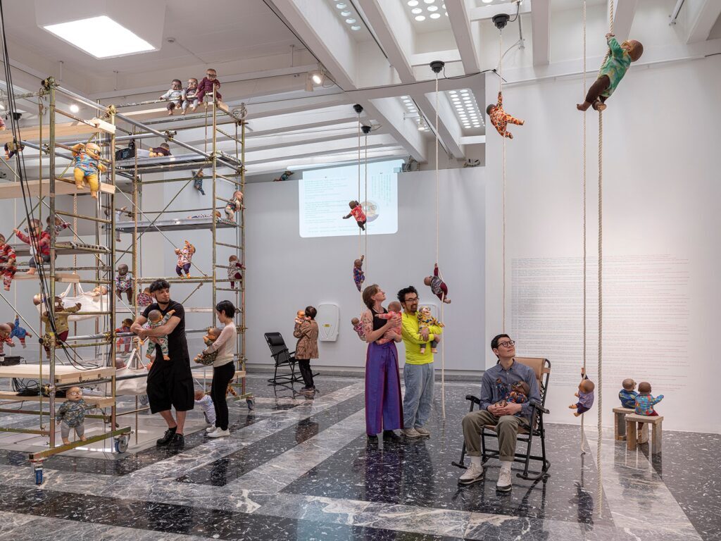 2026 venice biennale: Ei Arakawa-Nash, Grass Babies, Moon Babies, 2026, Venice Biennale, Venice, Italy. Photo by Uli Holz. Courtesy of the Japan Foundation. Press materials.
