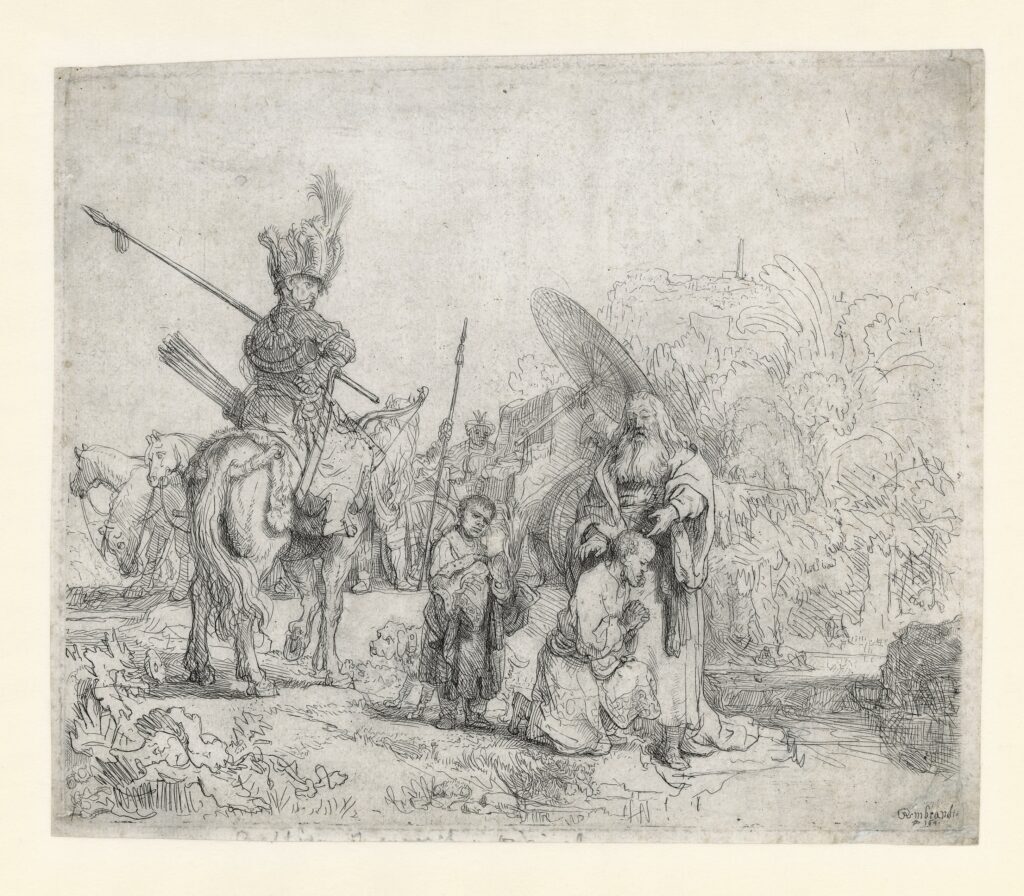 Rembrandt etchings: Rembrandt, The Baptism of the Eunuch, 1641, Rembrandt House Museum, Amsterdam, Netherlands.
