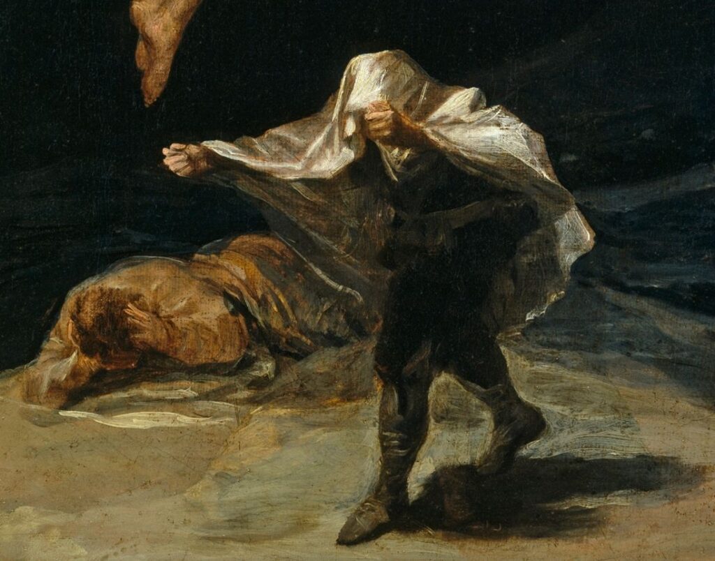 Francisco Goya Fear: Francisco Goya, Witches’ Flight, c. 1798, Museo del Prado, Madrid, Spain. Detail.
