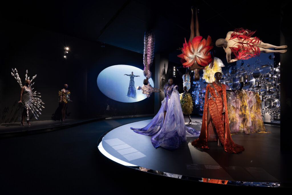 new york art week: Installation view Iris van Herpen: Sculpting the Senses, Brooklyn Museum, 2026. (Photo: On White Wall) Courtesy Brooklyn Museum.
