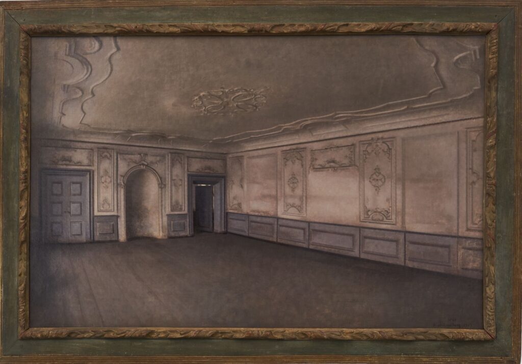 new york art week: Vilhelm Hammershøi, Interior of the Great Hall in Lindegaarden, 1909, private collection. Photo: Annik Wetter (Hauser & Wirth).
