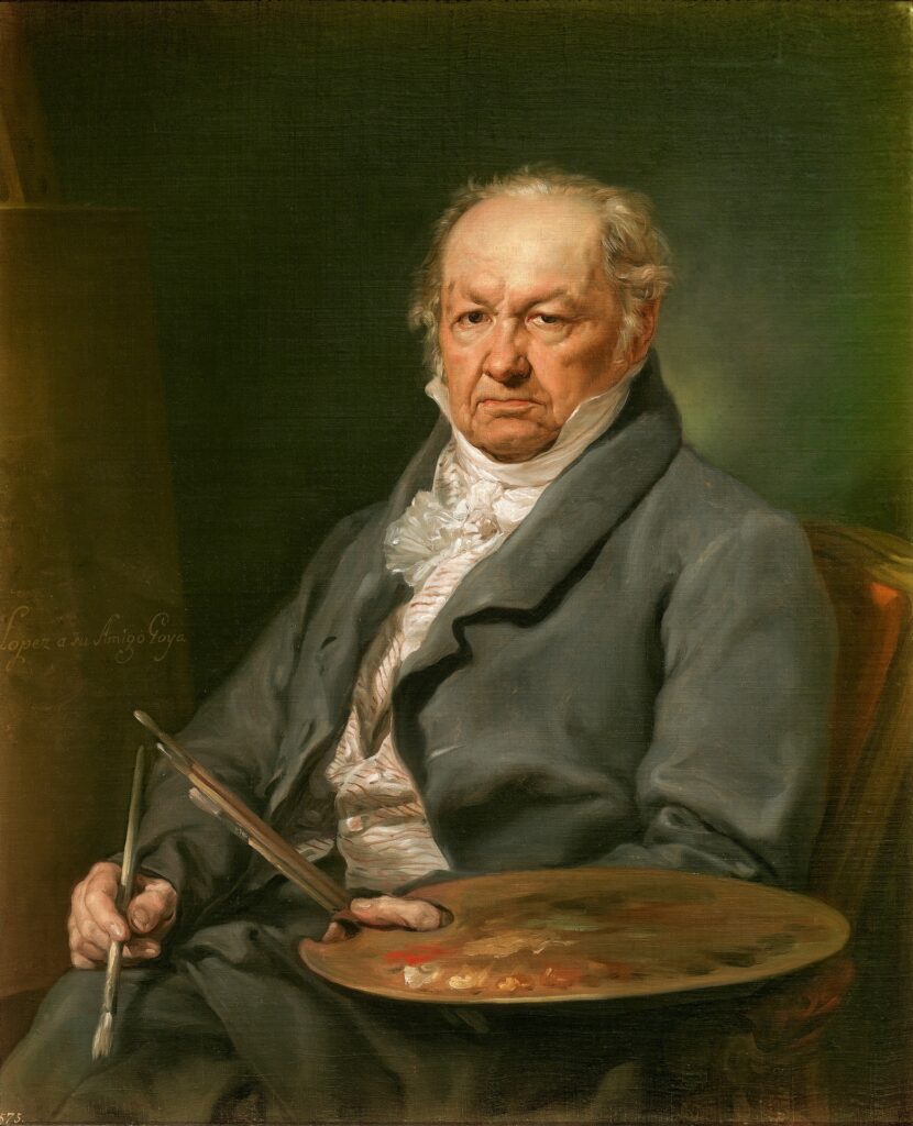 Francisco Goya Fear: Vicente López Portaña, Portrait of Francisco de Goya, 1826, Museo del Prado, Madrid, Spain.
