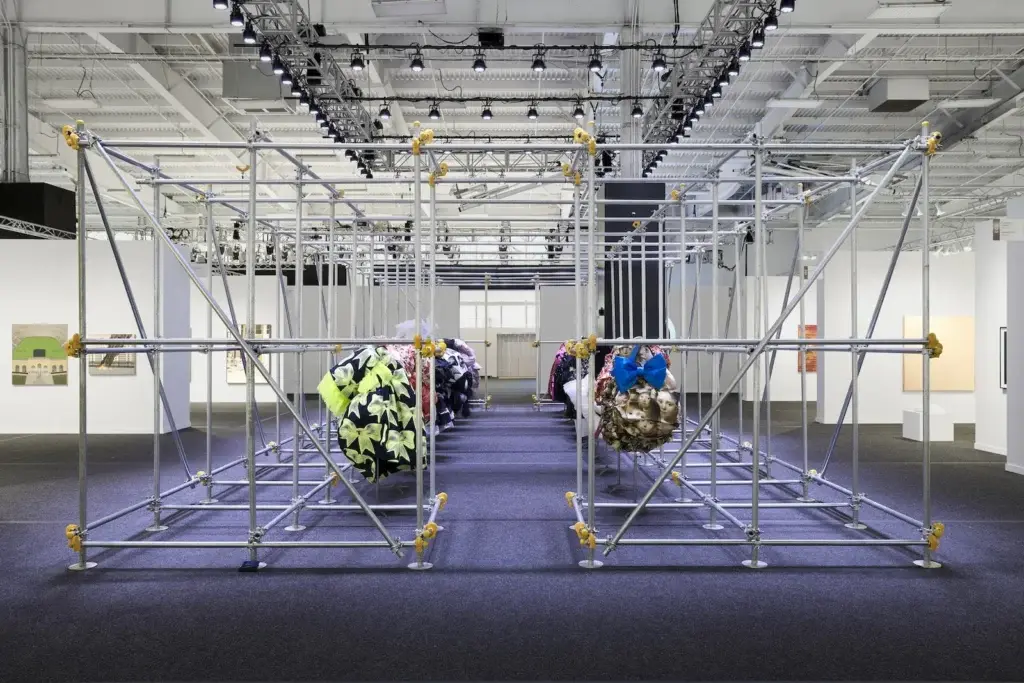 new york art week: Comme des Garçons special installation conceived by Rei Kawakubo at the Independent Art Fair. Photography by Andy Romer / CKA. Courtesy of Independent.
