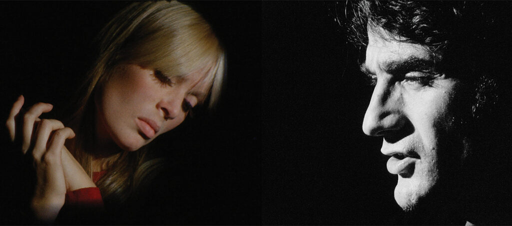 Andy Warhol Artworks: Andy Warhol in 10 Artworks: Film still from Andy Warhol, Chelsea Girls, 1966; pictured Nico (left) / Ondine (right). © 2019 The Andy Warhol Museum, Pittsburgh, PA; film still courtesy The Andy Warhol Museum. Wexner Center.
