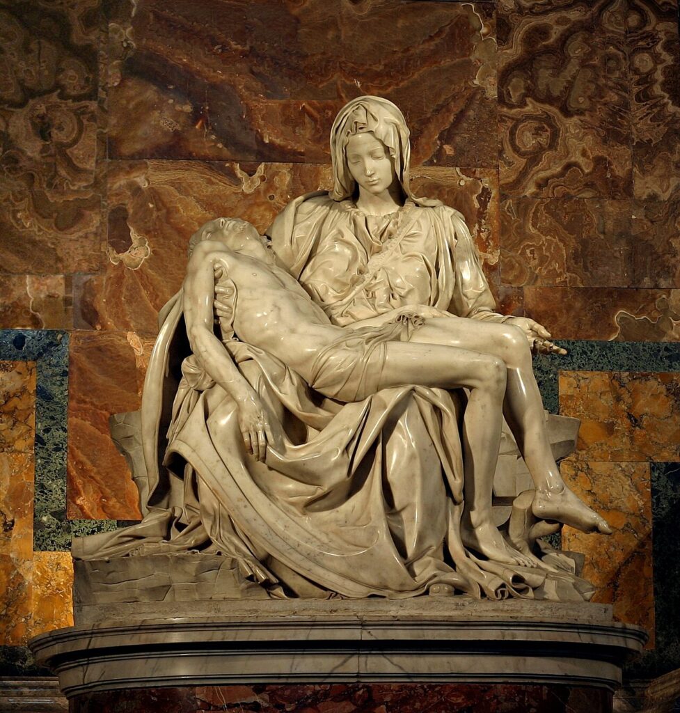Michelangelo masterpieces: Michelangelo, Pietà, 1498–1499, St Peter’s Basilica, Vatican City. Photograph by Stanislav Traykov.
