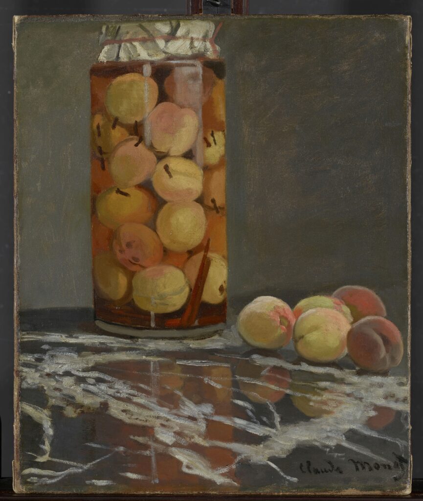 cassirer exhibition berlin: Claude Monet, Jar of Peaches, c. 1866, Albertinum, Staatliche Kunstsammlungen Dresden, Dresden, Germany. Press materials.

