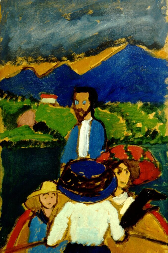 cassirer exhibition berlin: Gabriele Münter, Boating with Kandinsky, 1909, private collection. Press materials.
