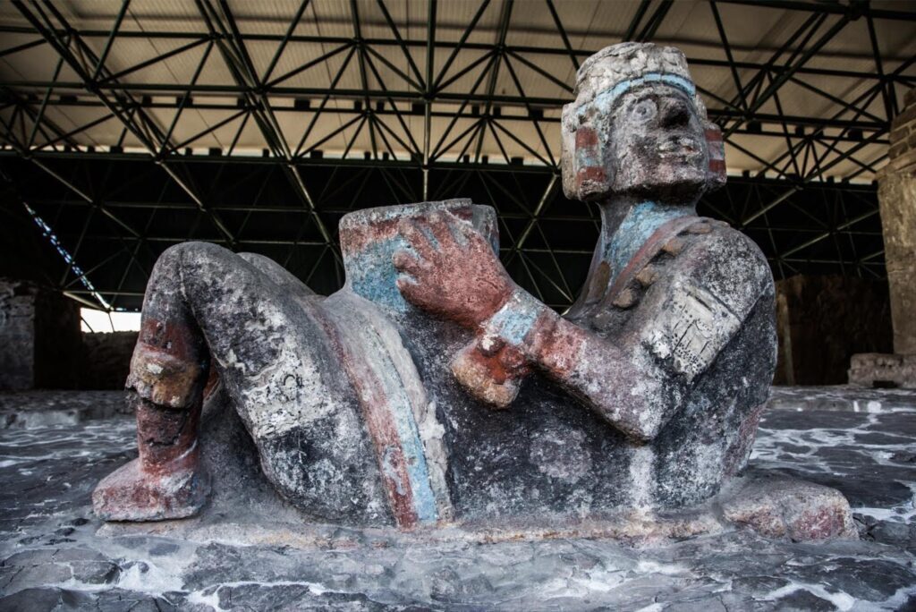 Chacmool: Chac Mool, Templo Mayor, Mexico City, Mexico. Photograph by CyArk via Google Arts & Culture.
