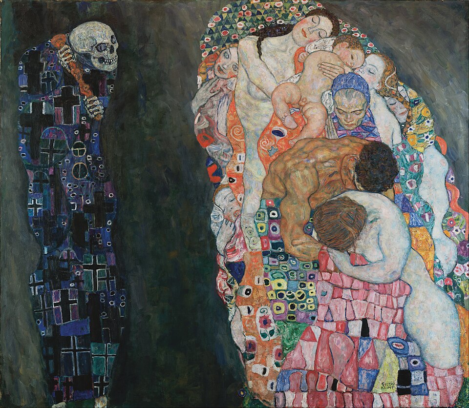 Gustav Klimt paintings: Gustav Klimt, Death and Life, 1910–1916, Leopold Museum, Vienna, Austria.
