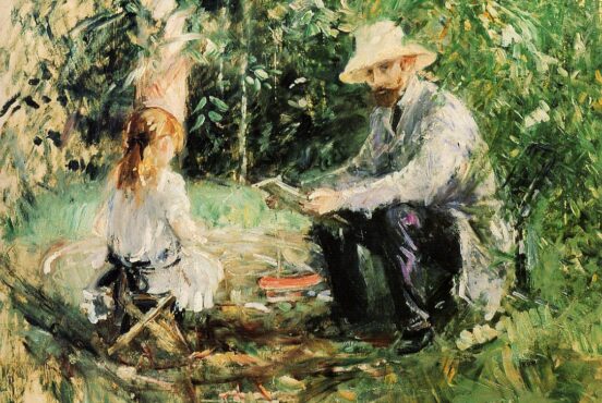 Eugene Manet and His Daughter in the Garden, 1883, Berthe Morisot