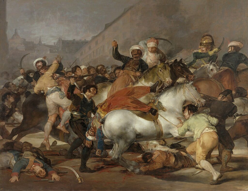 Evacuation of Prado Museum: Francisco de Goya, The Second of May 1808, 1814, Museo del Prado, Madrid, Spain.
