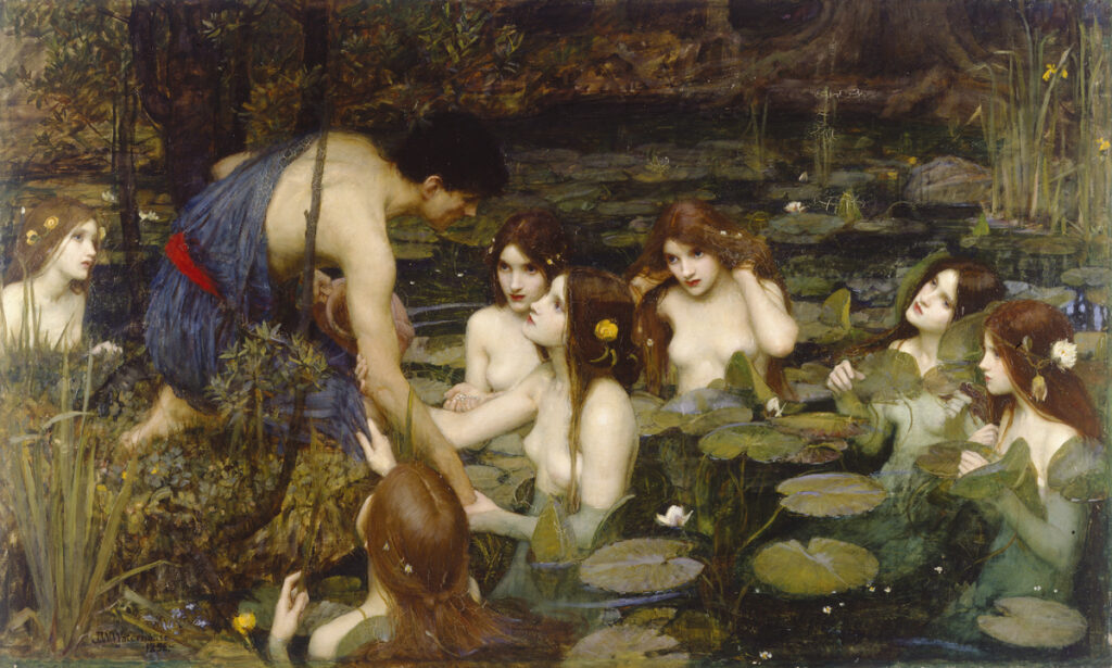 Nude Children in Art: John William Waterhouse, Hylas and the Nymphs, 1896, Manchester Art Galleries, Manchester, UK.

