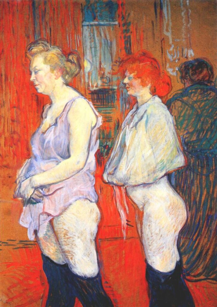 Victorian Syphilis: Henri de Toulouse-Lautrec, Rue des Moulins, 1894, National Gallery of Art, Washington, DC, USA.
