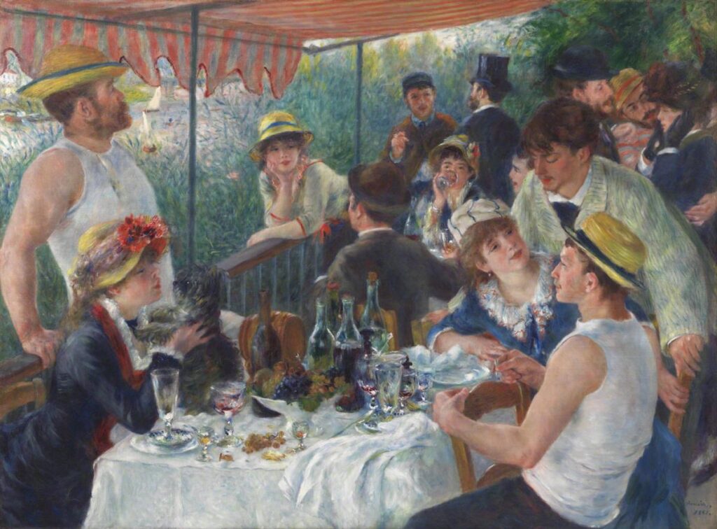 pierre auguste renoir paintings: Pierre-Auguste Renoir, Luncheon of the Boating Party, 1880–1881, The Phillips Collection, Washington, DC, USA. Collection’s website.
