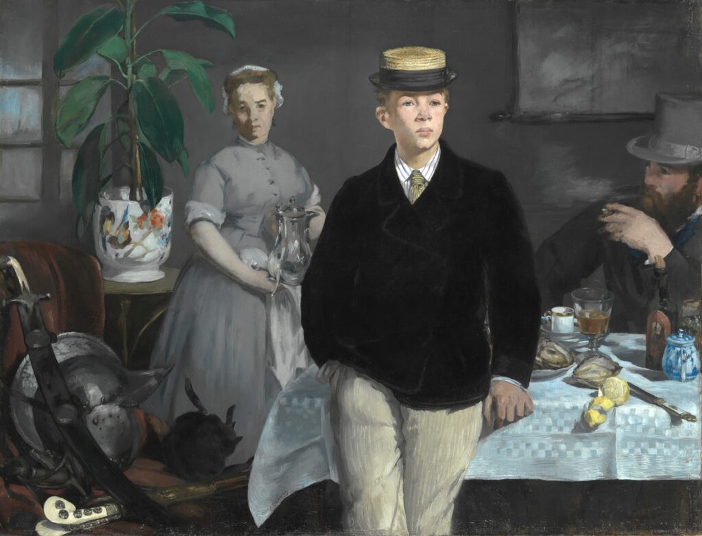 cassirer exhibition berlin: Édouard Manet, The Luncheon, 1868, Neue Pinakothek, Munich, Germany. Press materials.
