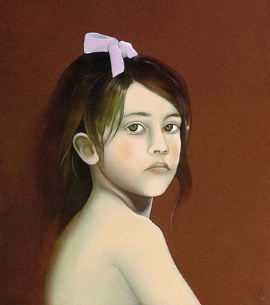 Nude Children in Art: Graham Ovendon, Maud, 1984, Peter Nahum at the Leicester Galleries, London, UK.
