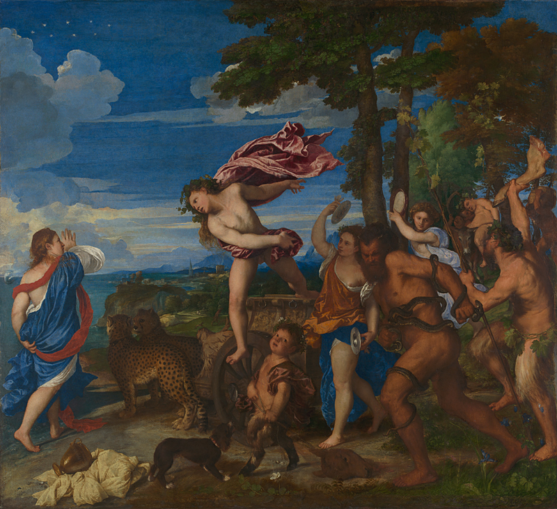 Venetian colors: Titian, Bacchus and Ariadne, 1520–15223, National Gallery, London, UK. Museum’s website.
