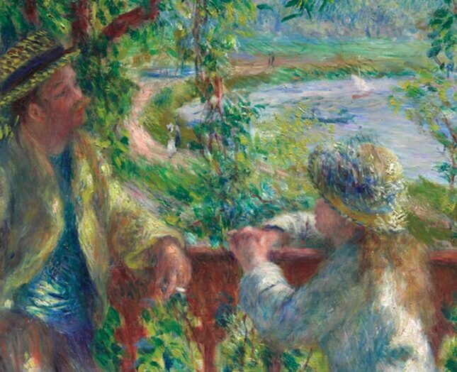 pierre auguste renoir paintings: Pierre-Auguste Renoir, Near the Lake, 1879–1880, Art Institute of Chicago, Chicago, IL, USA. Museum’s website.
