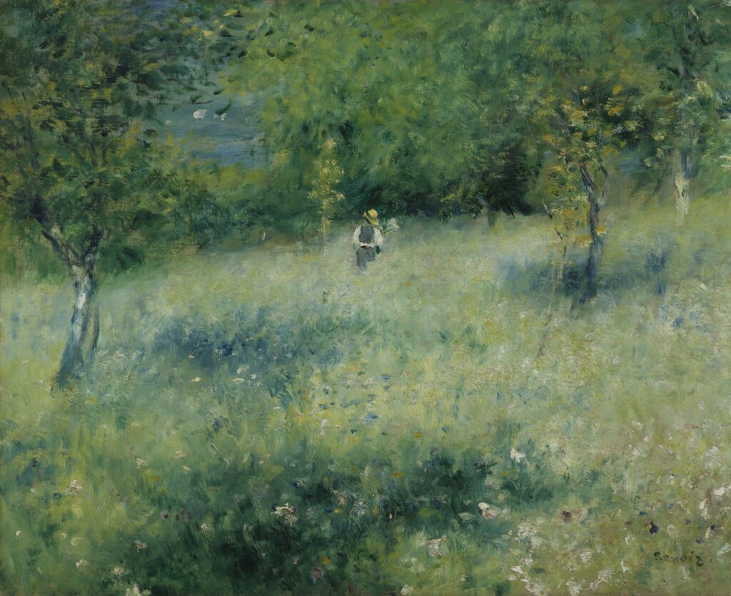 pierre auguste renoir paintings: Pierre-Auguste Renoir, Spring, Chatou, c. 1873, Courtauld Gallery, London, UK. Gallery’s website.
