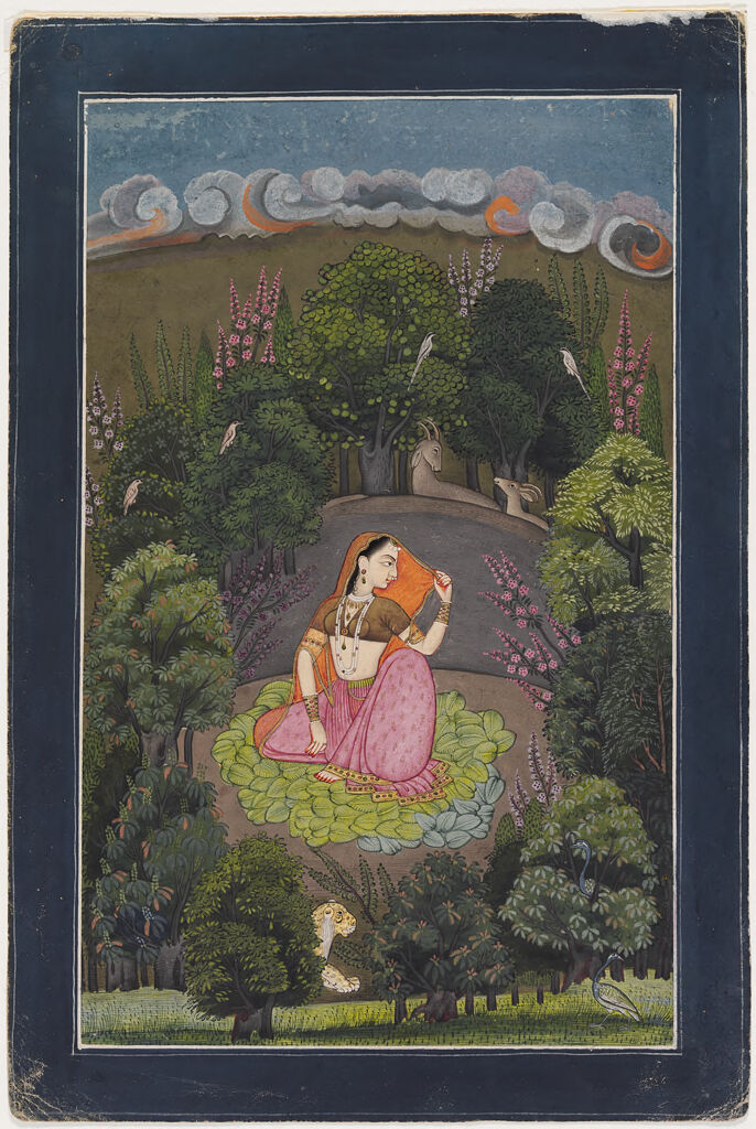 Aṣṭa-Nāyikā: Utka Nayika from Keshavadas’s Rasikapriya, 19th century, Harvard Art Museums, Cambridge, MA, USA.

