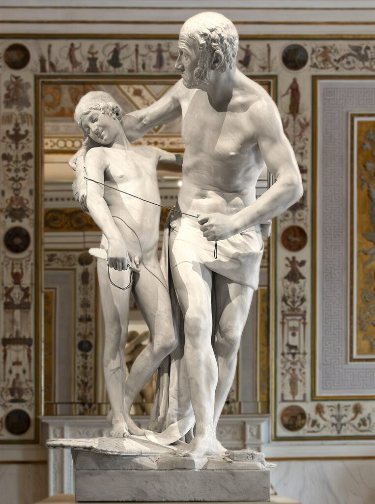Canova and his World: Antonio Canova, Daedalus and Icarus, 1777–1779, Museo Correr, Venice, Italy. Photograph by Didier Descouens  via Wikimedia Commons (public domain).
