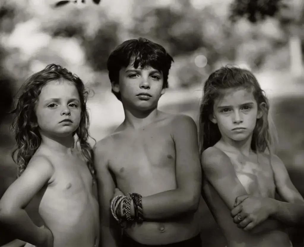 Nude Children in Art: Sally Mann, Emmett, Jessie, and Virginia, 1989, Edwynn Houk Gallery, New York City, NY, USA.

