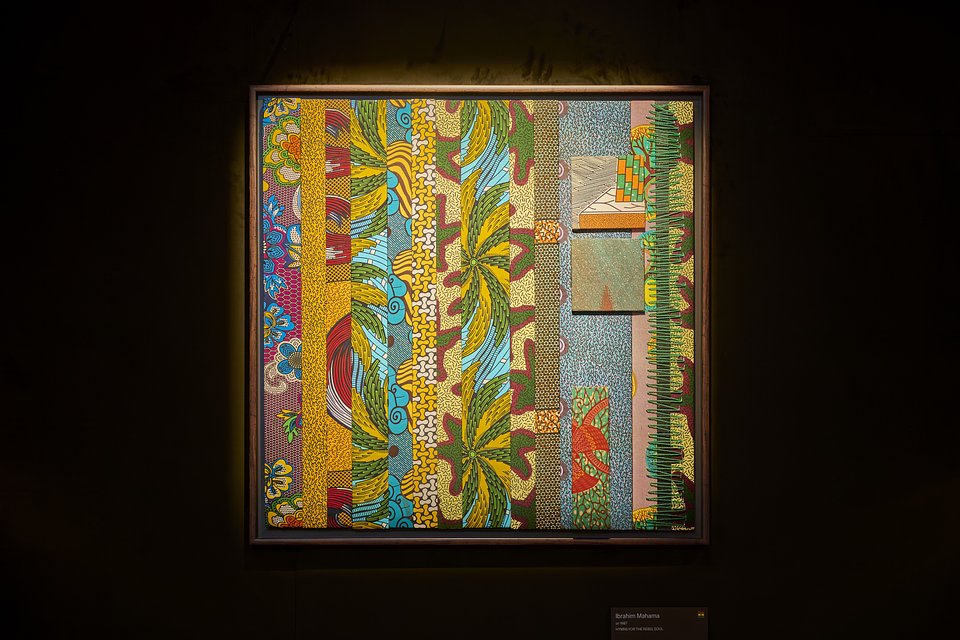 Top Charity Auction 2026: Ibrahim Mahama, HYMNS FOR THE REBEL SOUL, 2026, exhibition view of TOP CHARITY Art 2026, Wilanów Palace, Warsaw, Poland. Photo: Alex Dolny.

