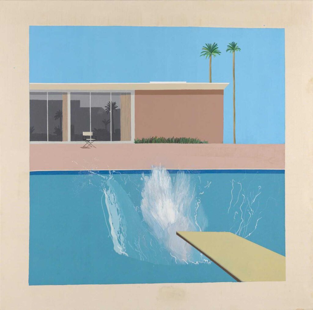 David Hockney artworks: David Hockney in 10 Artworks: David Hockney, A Bigger Splash, 1967, Tate Britain, London, UK.
